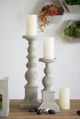A & B Home Gray Cement Pillar Candleholder-4