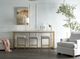 Universal Explore Home™ Love. Joy. Bliss. Miranda Kerr Home Alabaster/Soft Gold Metal Console Table with Stools-1