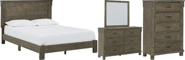 Signature Design by Ashley® Shamryn 4-Piece Grayish Brown Full Panel Bed Set-0
