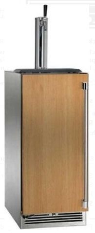 Perlick® Signature Panel Ready/Stainless Steel 15" Left Hinge Built-in Indoor Beer Dispenser-0