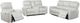 Coaster® Greenfield 3-Piece Dove Gray Power Reclining Seating Set-0