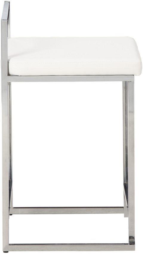 Signature Design by Ashley® Madanere White/Chrome Counter Stool-3