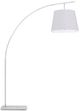 Currey & Company Cloister Brushed Nickel/White Large Floor Lamp-1