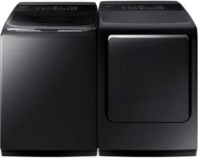 Samsung 7.4 Cu. Ft. Fingerprint Resistant Black Stainless Steel Front Load Gas Dryer-4