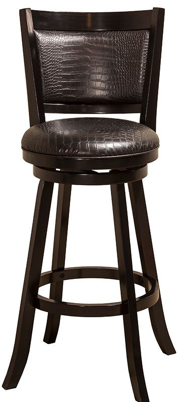 HH2 Home Brannon Black Swivel Bar Stool