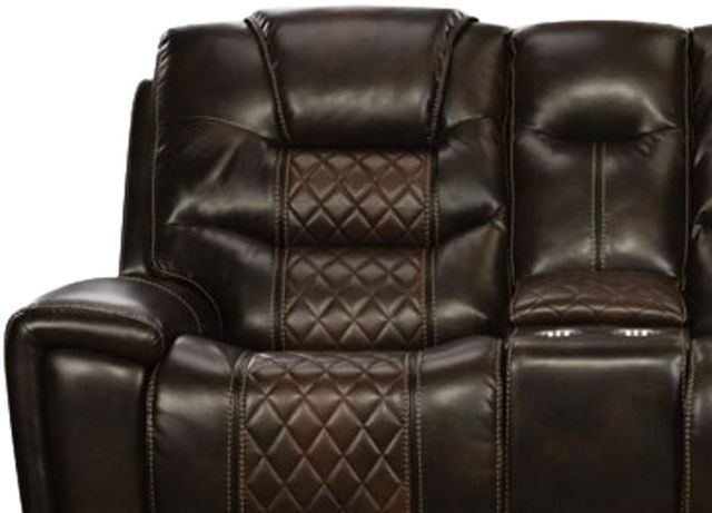Corinthian Furniture Mcgregor Brown/Tobacco 78" Manual Reclining Loveseat with Console-1