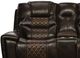 Corinthian Furniture Mcgregor Brown/Tobacco 78" Manual Reclining Loveseat with Console-1