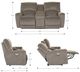 La-Z-Boy® Cassian Oyster Power Reclining Loveseat with Console and Headrest-2