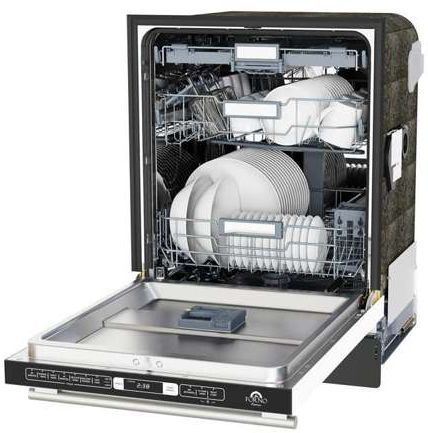 FORNO® Romano Espresso 24" White Top Control Built In Dishwasher -2