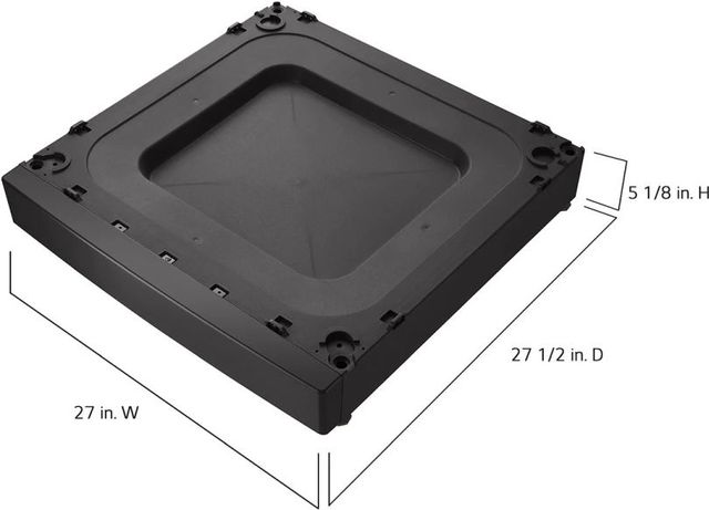 LG 27" W x 6" H Black Steel Pedestal-3