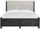 Magnussen Home® Plum Creek Elite Dove/Ravenwood Black Queen Upholstered Storage Panel Bed-1