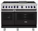Viking® 7 Series 48'' Onyx Sealed Burner Pro Style Dual Fuel Range-0