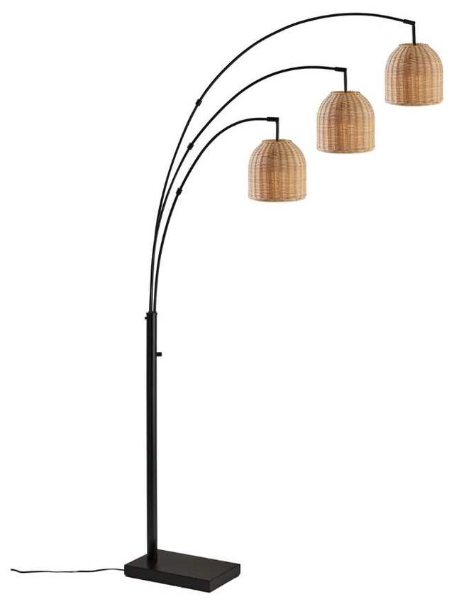 Adesso® Bahama Dark Bronze 3-Arm Arc Floor Lamp-0
