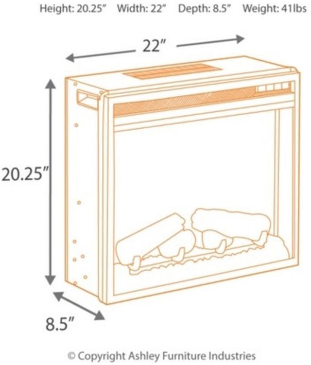 Signature Design by Ashley® Trinell Brown Dresser with Electric Fireplace-2