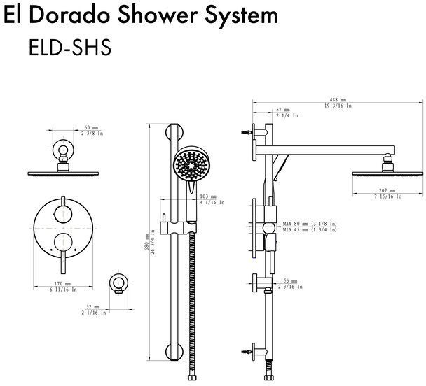 ZLINE El Dorado Chrome Shower System-4