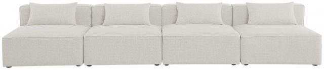 Meridian Furniture Cube 4-Piece Cream Armless Modular Sectional Sofa-1