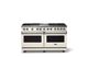 Viking® 5 Series 60" Pure White Pro Style Dual Fuel (NG) Range with Polished Chrome Trim-0