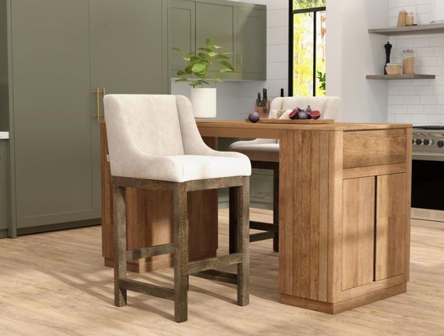 International Furniture Direct Seating Brown/Ivory 30" Bar Stool-1