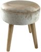 Stylecraft Oyster Beige Velvet Foot Stool-0