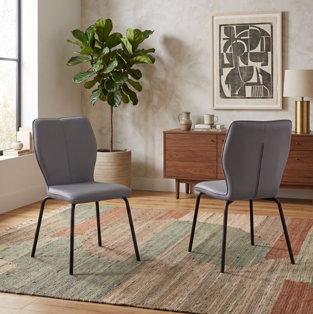 Cramco Stanton Charcoal/Matte Black Dining Side Chair-2