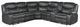 Homelegance® Fargo 3-Piece Dark Gray Curved Power Reclining Sectional with Console-0