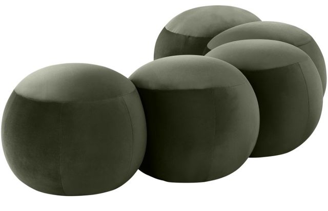 Meridian Furniture Apollo Green 75" Velvet Upholstered Bench-2