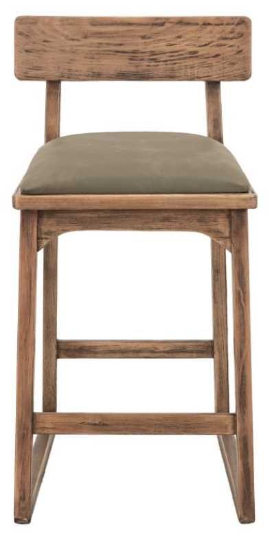 International Furniture Direct Balam Gray/Stained Brown 24" Barstool-1