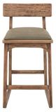 International Furniture Direct Balam Gray/Stained Brown 24" Barstool-1