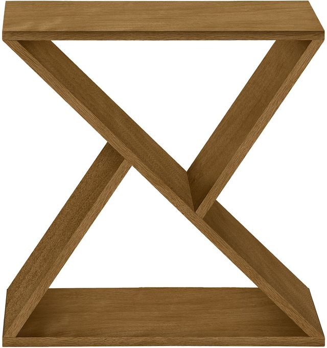 Monarch Specialties Inc. Dark Taupe Veneer Narrow Storage Accent Table-2