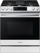 Samsung Bespoke 30" White Glass Slide In Gas Range-0