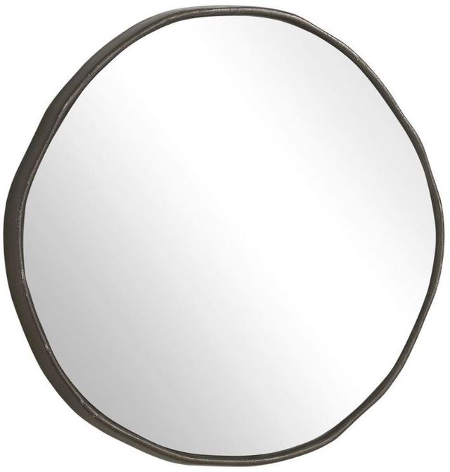 Uttermost® Lowen Dark Bronze Round Mirror-3