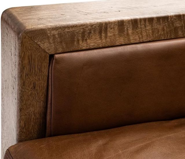 International Furniture Direct Ancora Brown Leather Loveseat-3