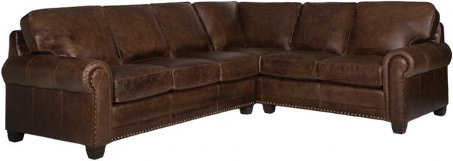 Smith Brothers Customizable 393 2-Piece Leather Sectional-0
