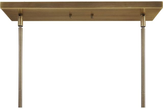 Uttermost® Brookdale Aged Brass Industrial 3-Light Linear Chandelier-4