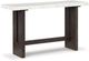 Signature Design by Ashley® Burkhaus White Sofa Table with Dark Brown Base-0