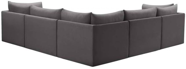 Meridian Furniture Jacob 5-Piece Grey Velvet Modular Sectional Set-3