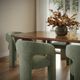 TOV Furniture Malone Green Chenille Dining Chair-1