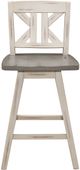 Mazin Furniture Amsonia Distressed Gray/White Gray Swivel Bar Chair-1