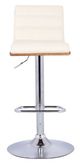 Armen Living Aubrey Cream/Chrome Adjustable Bar Stool-1