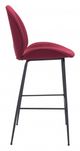 Zuo® Miles Red Bar Chair-2