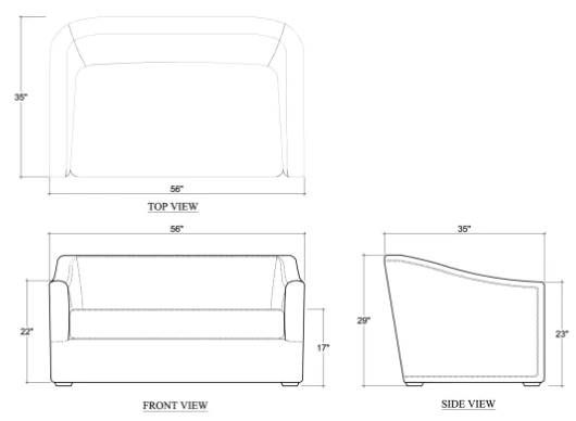 Bramble Customizable Victor Loveseat-1