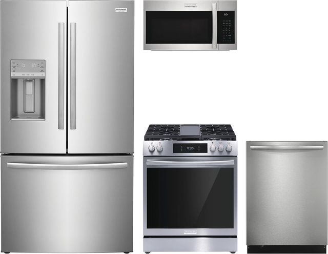 Frigidaire Gallery® 4 Piece Smudge-Proof® Stainless Steel Gas Kitchen Package-0