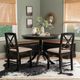Linon Norah 4-Piece Black/Walnut Dining Set-3