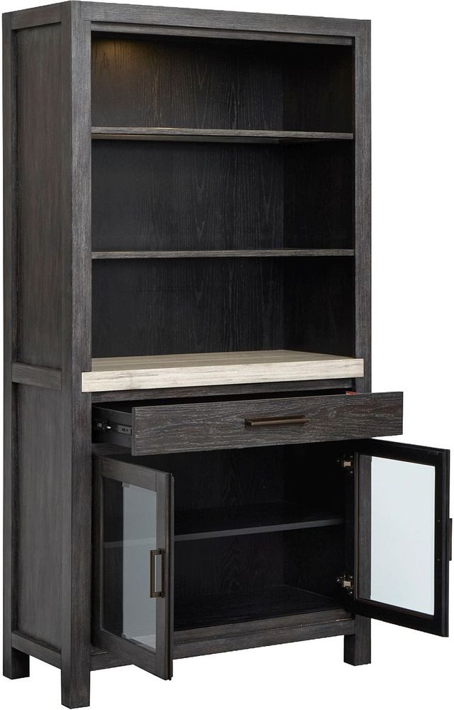 Magnussen Home® Plum Creek Marble/Ravenwood Black Display Cabinet-1