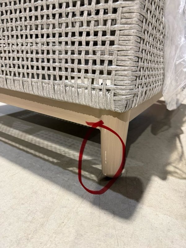 Clearance Signature Design by Ashley® Seton Creek Gray Aluminum/Resin Outdoor Ottoman with Cushion-1