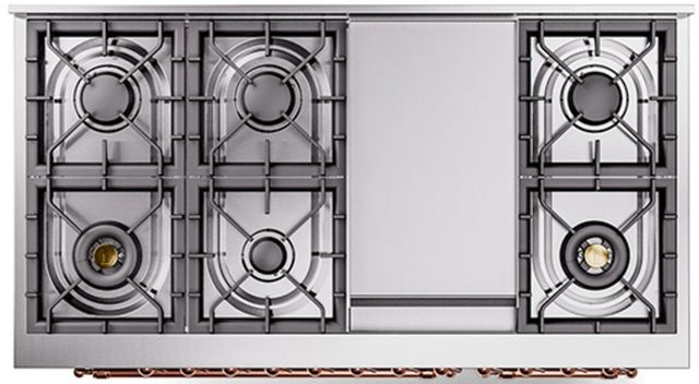 Ilve® Nostalgie II Series 48" Emerald Green Pro Style Dual Fuel Range-2