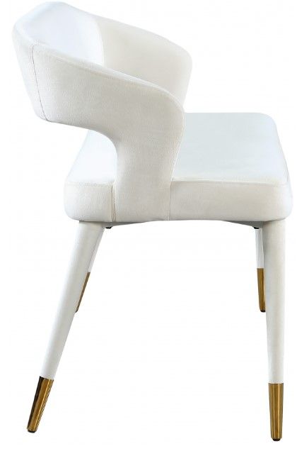 Meridian Furniture Destiny Cream Velvet Bench-2