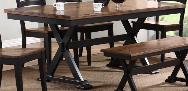 Urban Styles Furniture Cambridge 6-Piece Black/Brown Dining Set-1