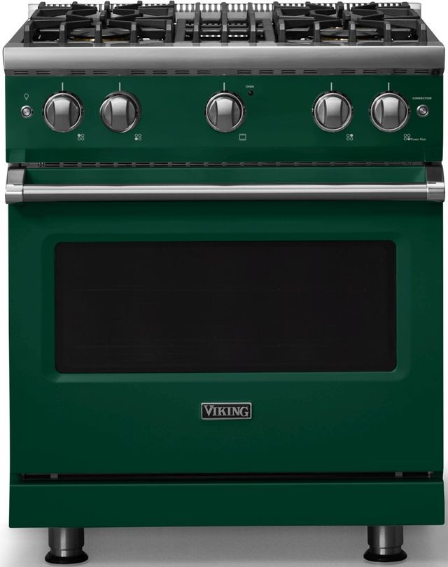 Viking® 5 Series 30" Ivy Pro Style Gas (NG) Range with Polished Chrome Trim-0