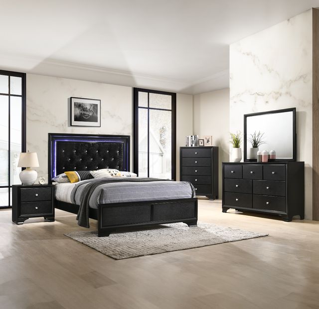 Crown Mark Micah Black Nightstand-1